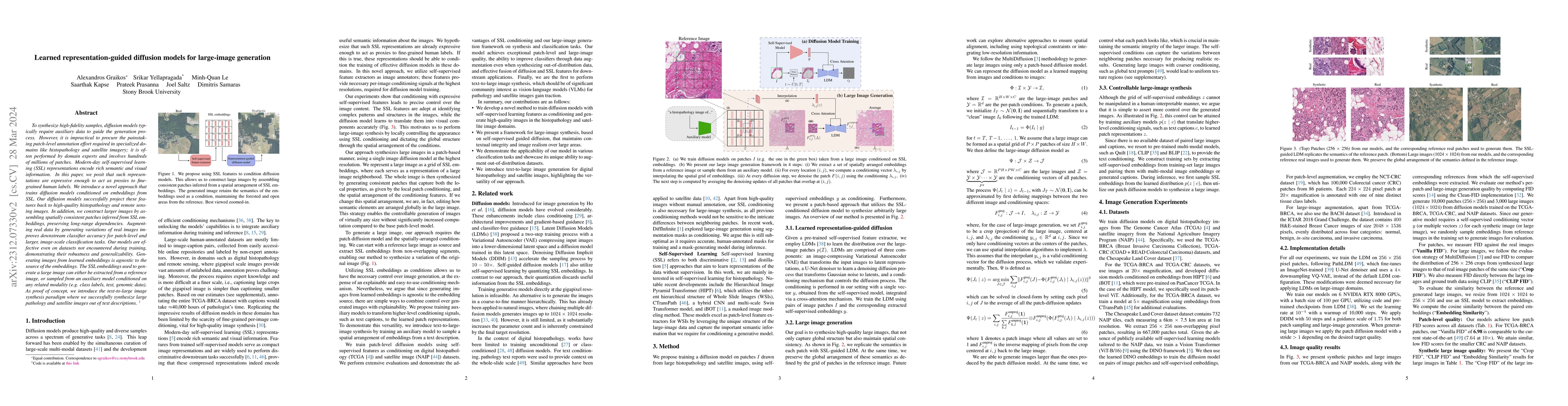 Thumbnail for Learned representation-guided diffusion models for large-image
  generation