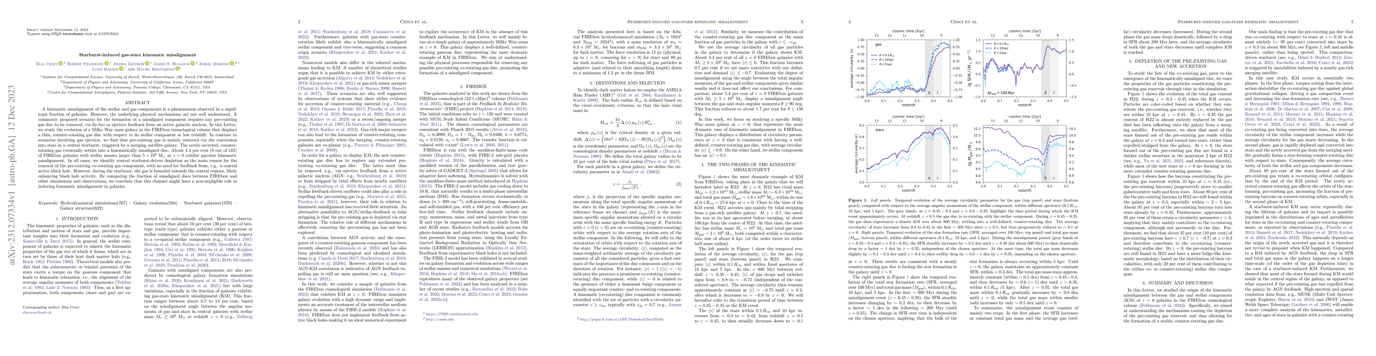 Thumbnail for Starburst-induced gas-stars kinematic misalignment