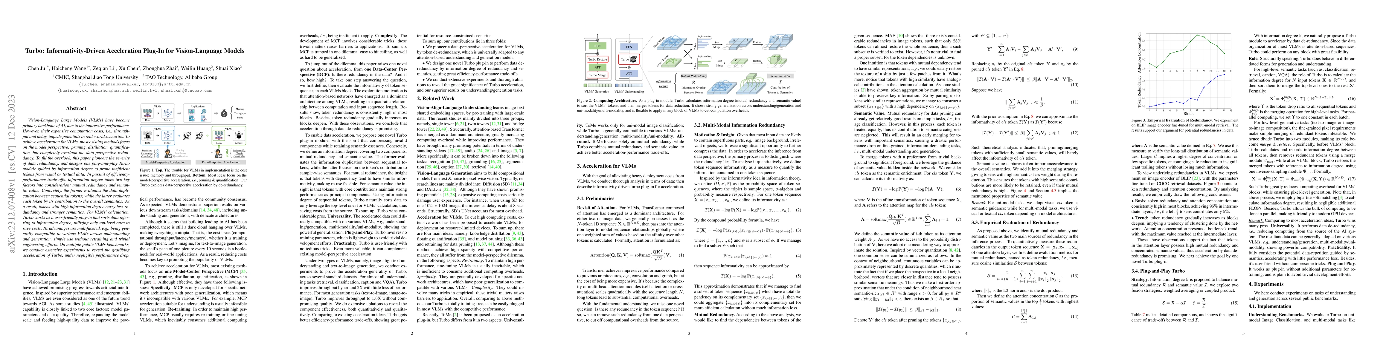 Thumbnail for Turbo: Informativity-Driven Acceleration Plug-In for Vision-Language
  Models