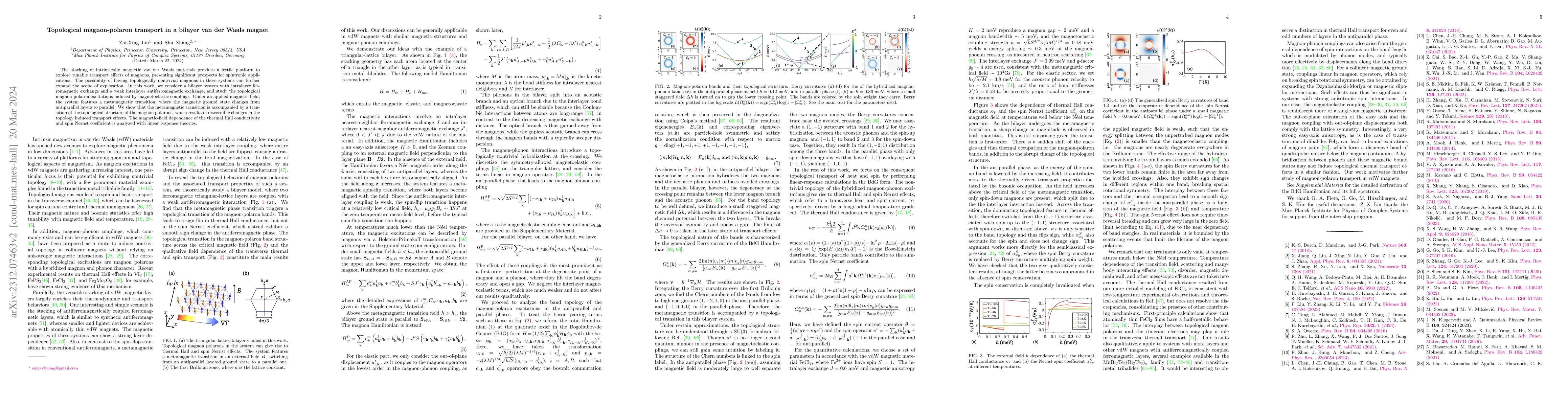 Thumbnail for Topological magnon-polaron transport in a bilayer van der Waals magnet