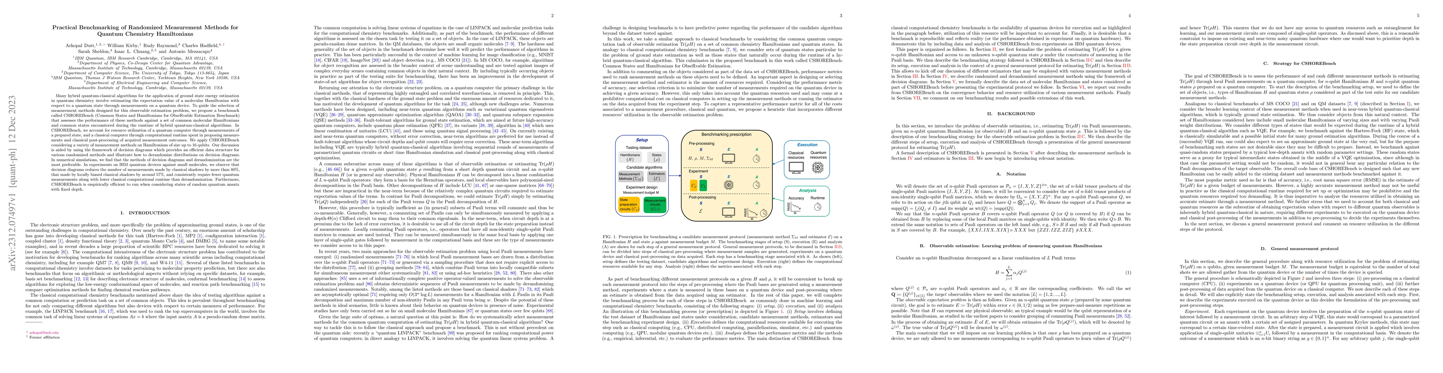 Thumbnail for Practical Benchmarking of Randomized Measurement Methods for Quantum
  Chemistry Hamiltonians