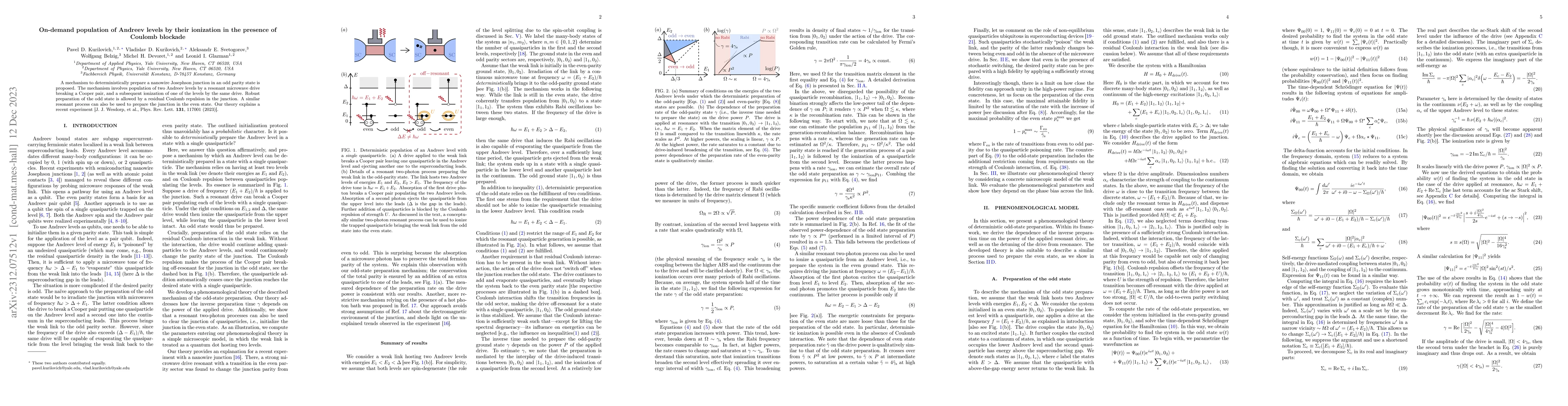 Thumbnail for On-demand population of Andreev levels by their ionization in the
  presence of Coulomb blockade