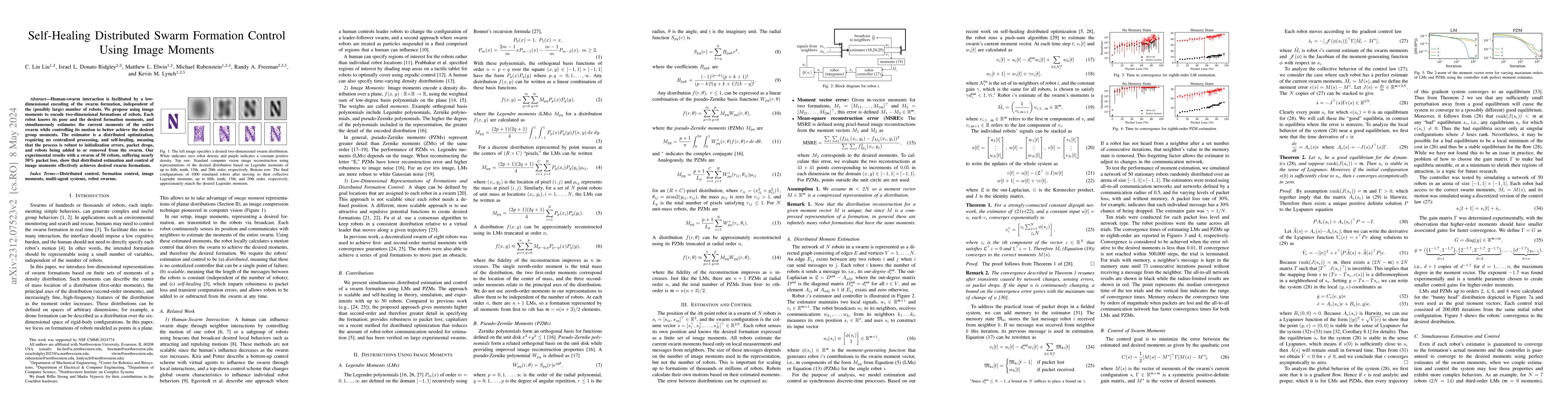Thumbnail for Self-Healing Distributed Swarm Formation Control Using Image Moments