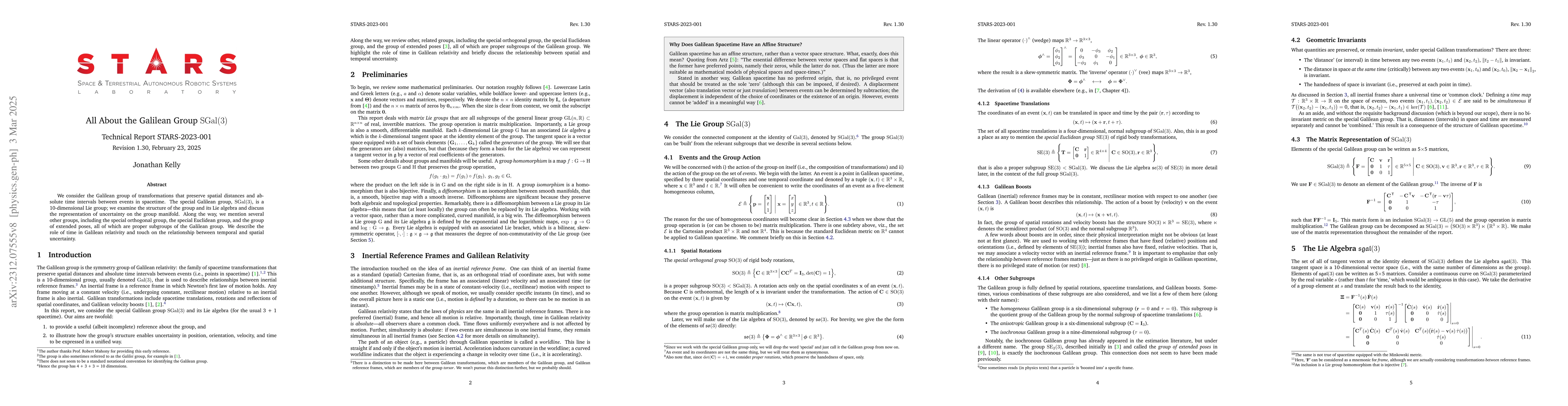 Thumbnail for All About the Galilean Group SGal(3)