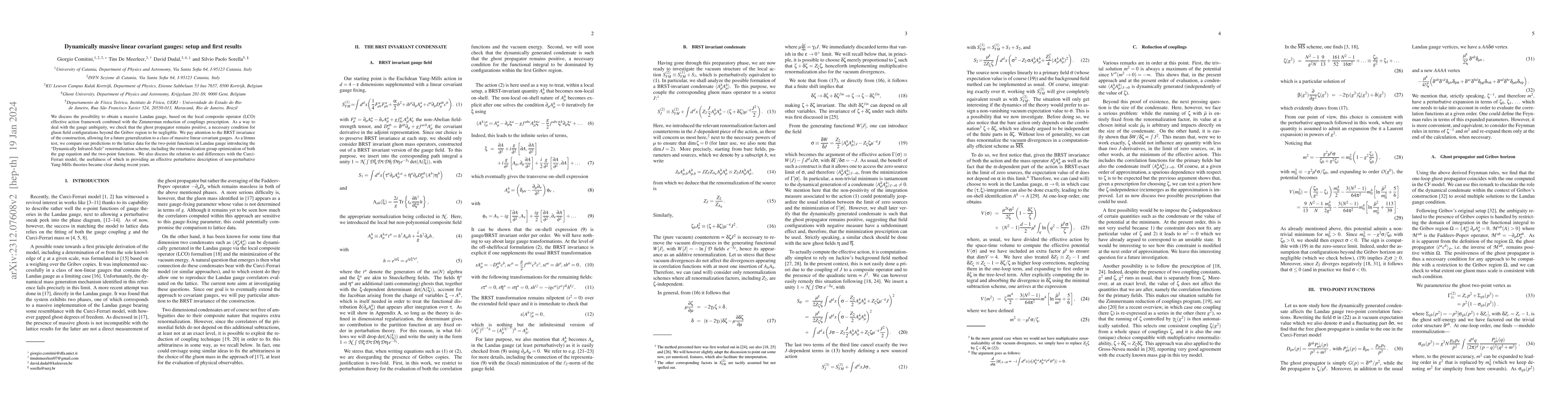 Thumbnail for Dynamically massive linear covariant gauges: setup and first results