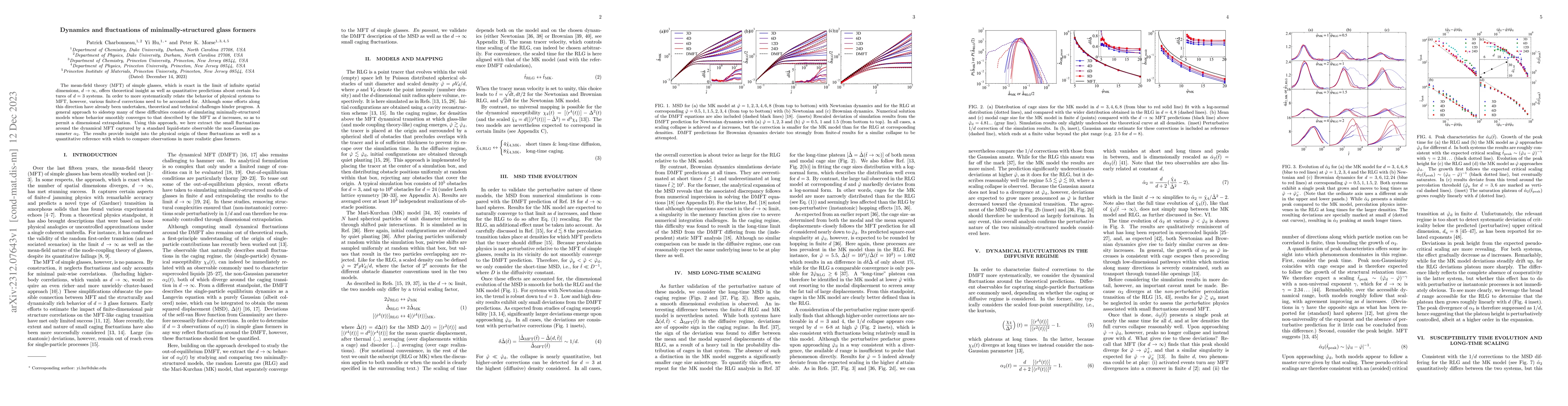 Thumbnail for Dynamics and fluctuations of minimally-structured glass formers