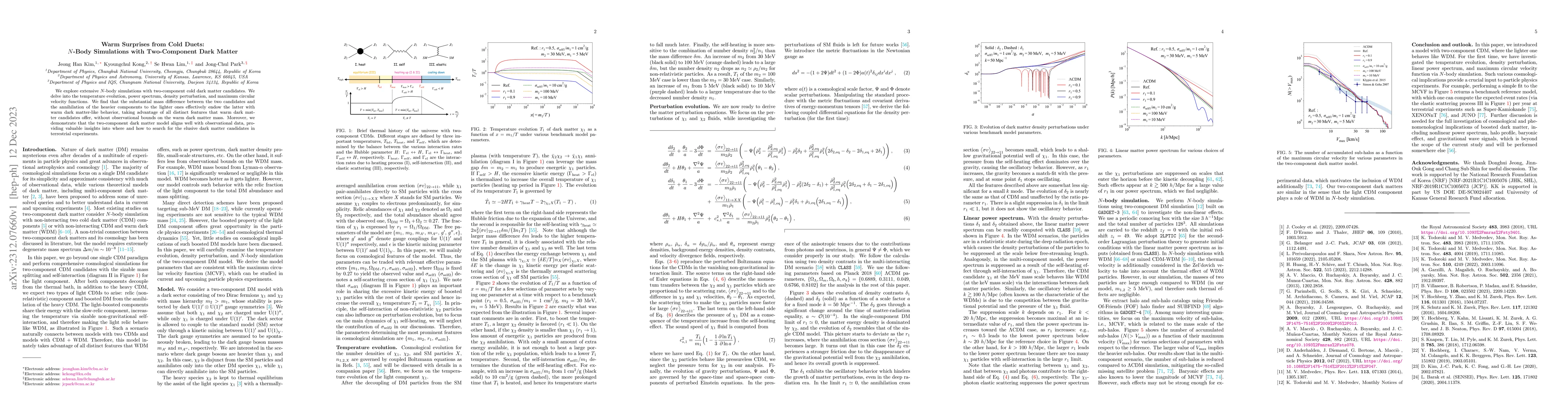 Thumbnail for Warm Surprises from Cold Duets: N-Body Simulations with Two-Component
  Dark Matter