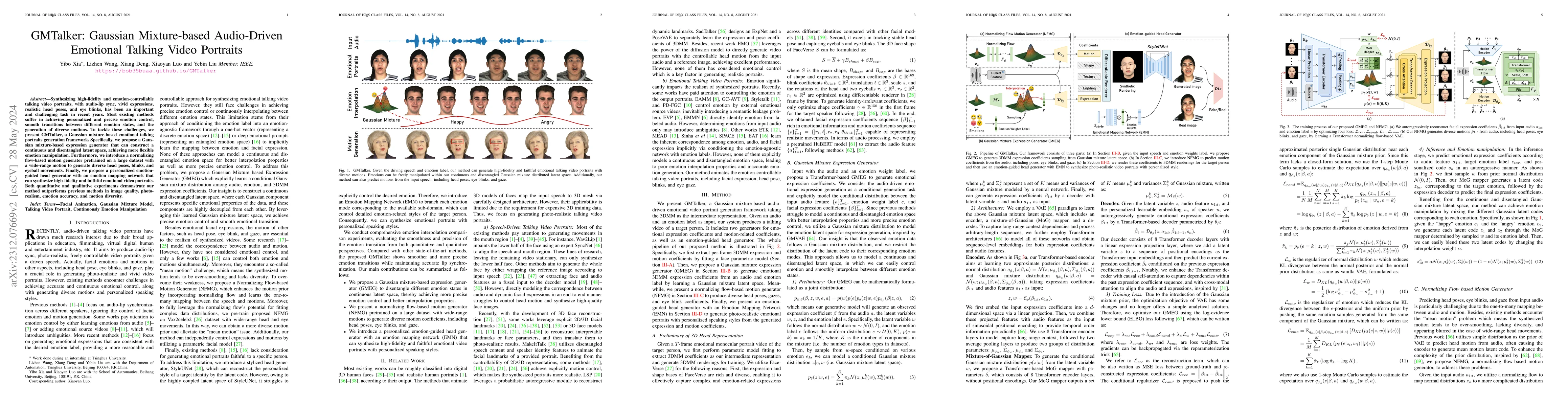 Thumbnail for GMTalker: Gaussian Mixture-based Audio-Driven Emotional talking video
  Portraits