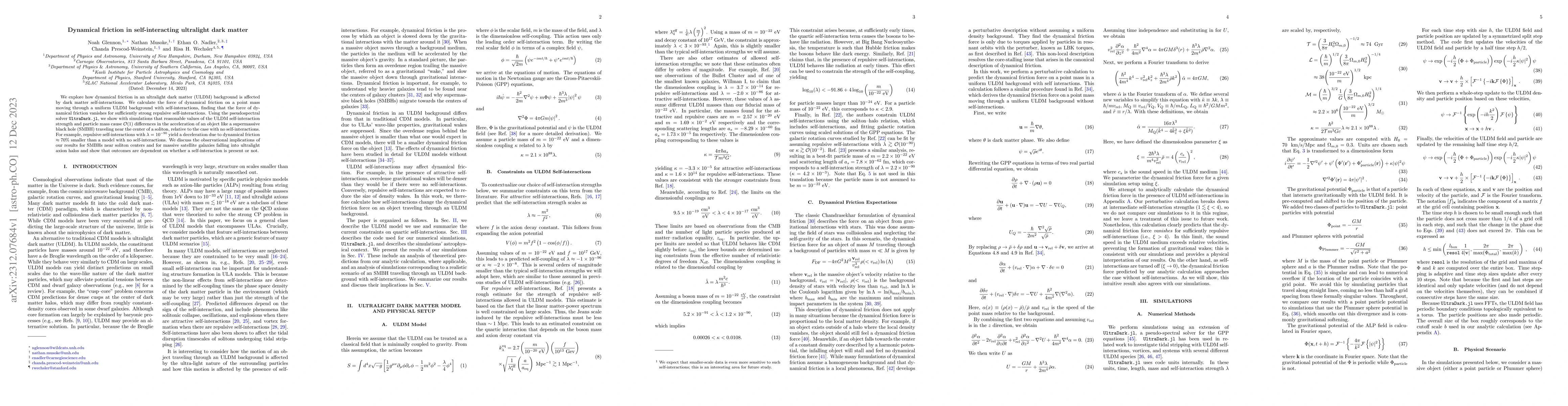 Thumbnail for Dynamical friction in self-interacting ultralight dark matter