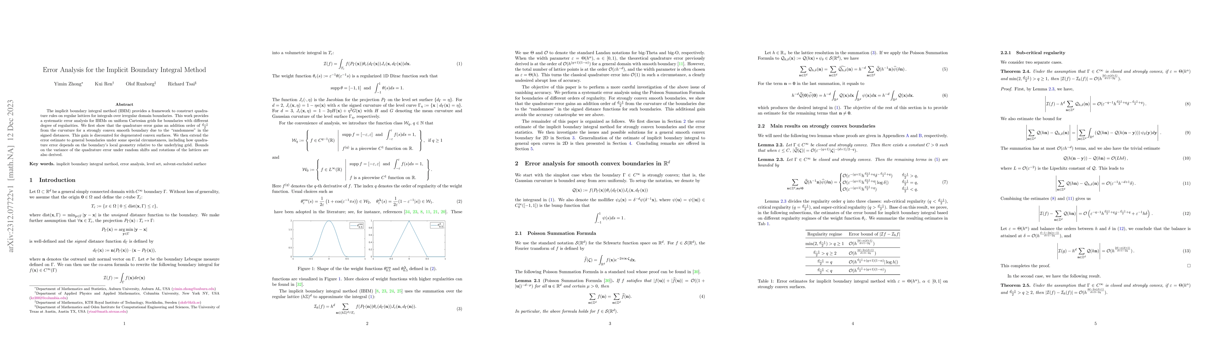 Thumbnail for Error Analysis for the Implicit Boundary Integral Method