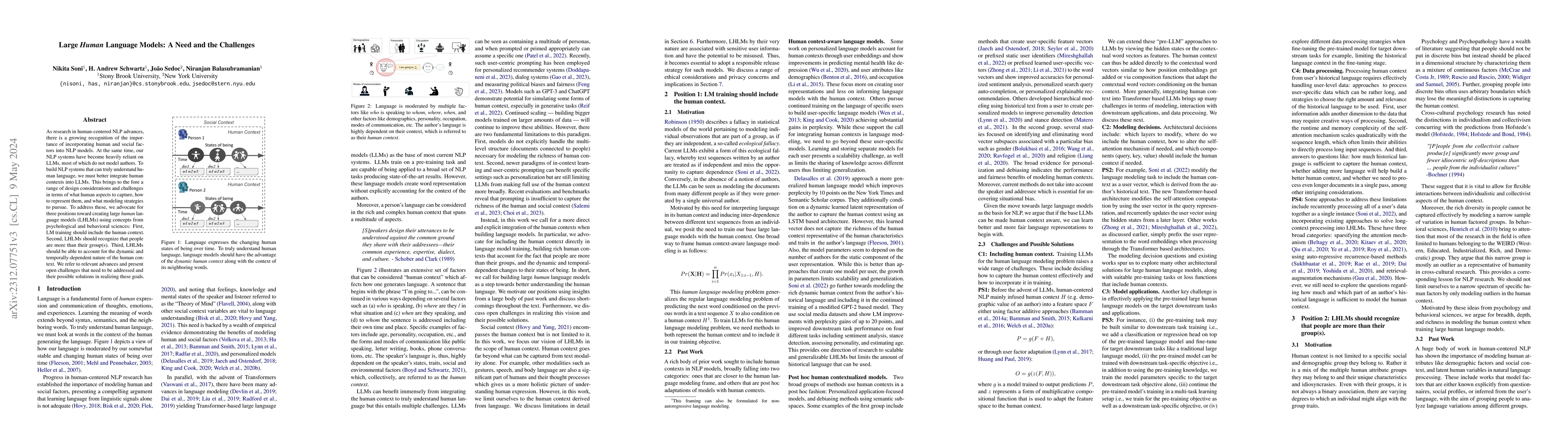 Thumbnail for Large Human Language Models: A Need and the Challenges