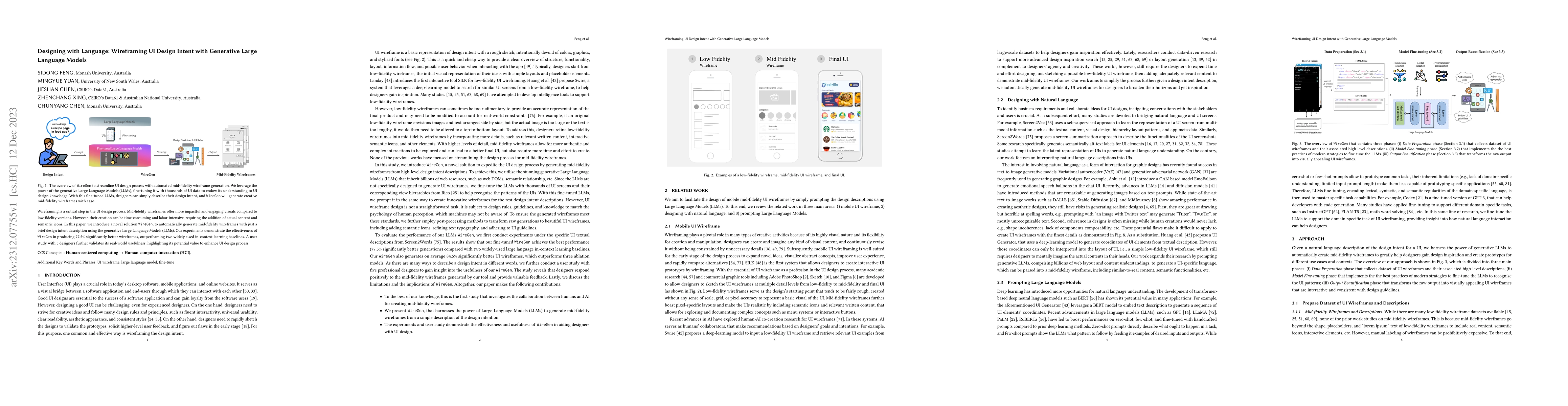 Thumbnail for Designing with Language: Wireframing UI Design Intent with Generative
  Large Language Models
