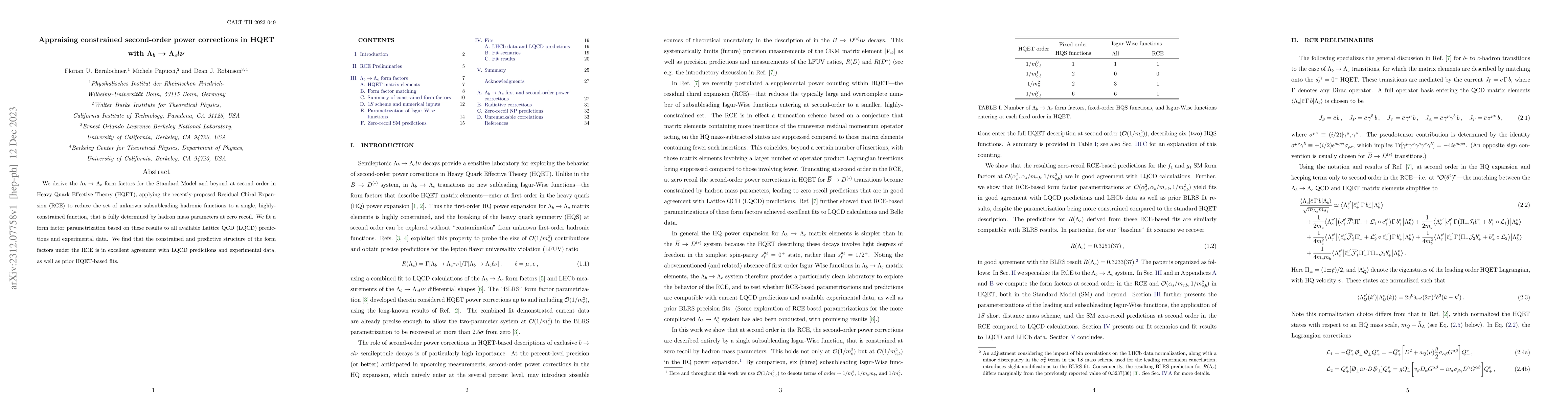 Thumbnail for Appraising constrained second-order power corrections in HQET with
  $\Lambda_b \to \Lambda_c l \nu$