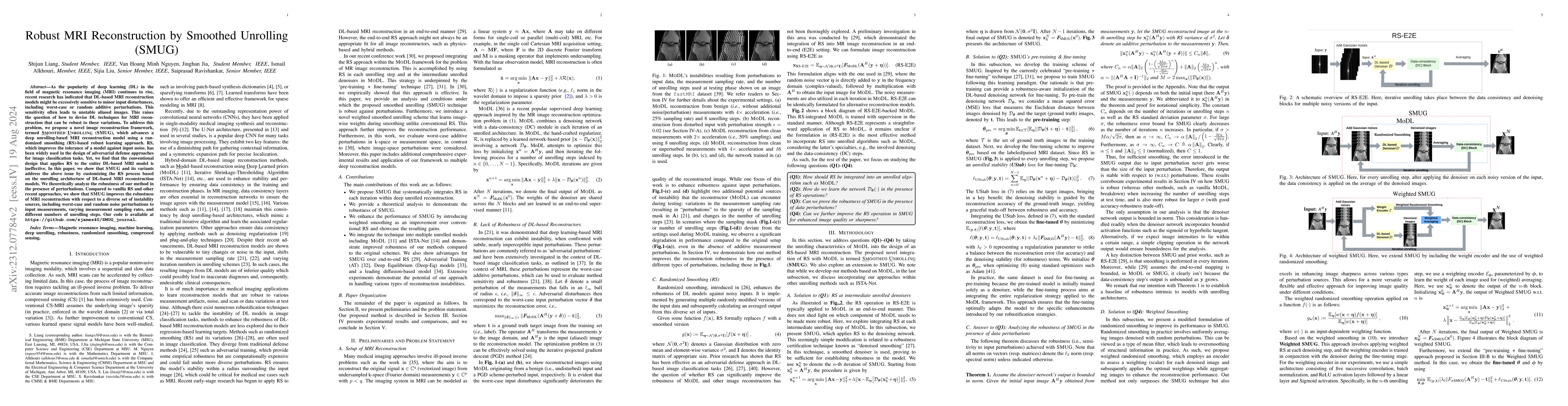 Thumbnail for Robust MRI Reconstruction by Smoothed Unrolling (SMUG)