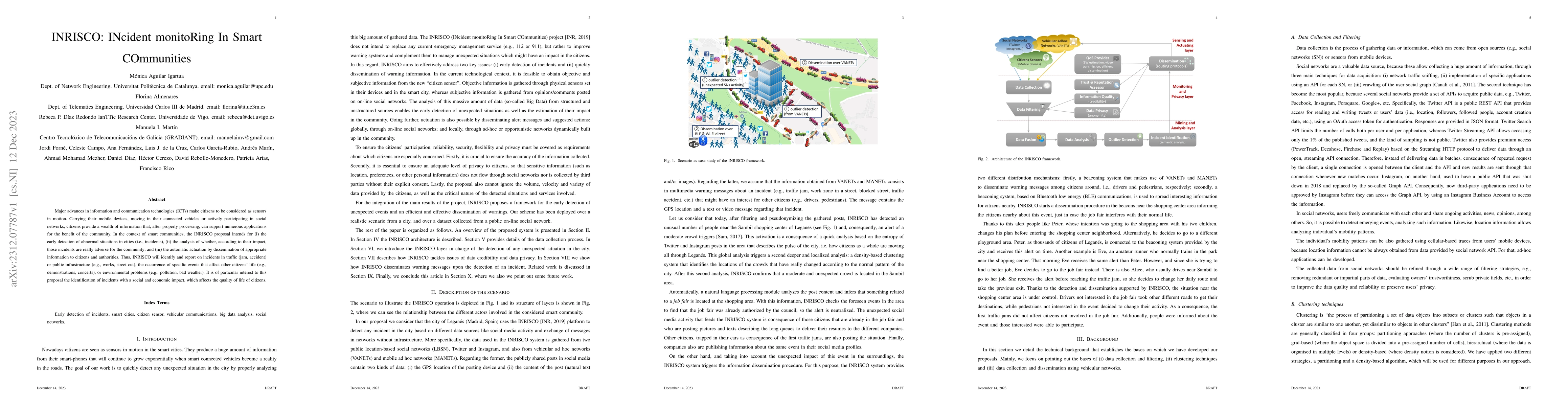 Thumbnail for INRISCO: INcident monitoRing In Smart COmmunities