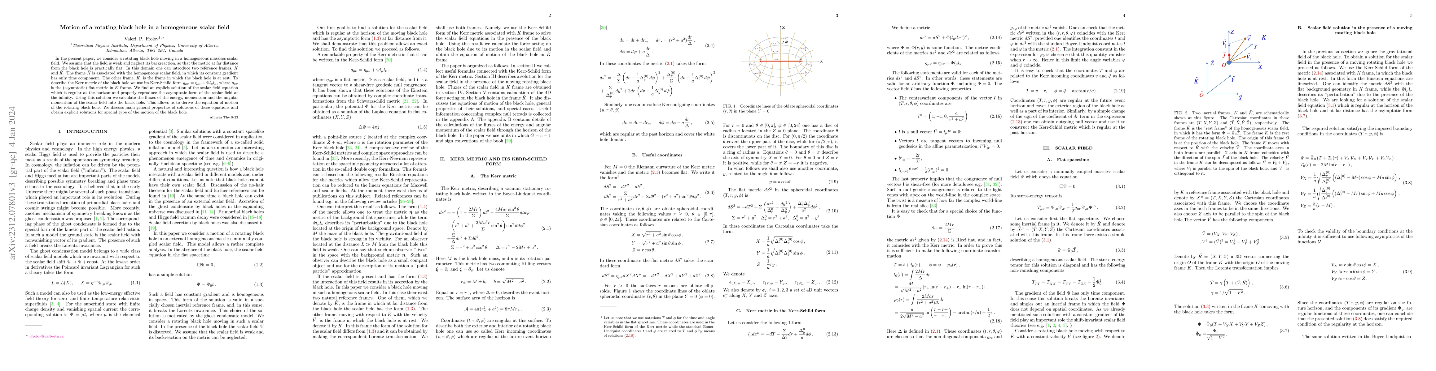 Thumbnail for Motion of a rotating black hole in a homogeneous scalar field