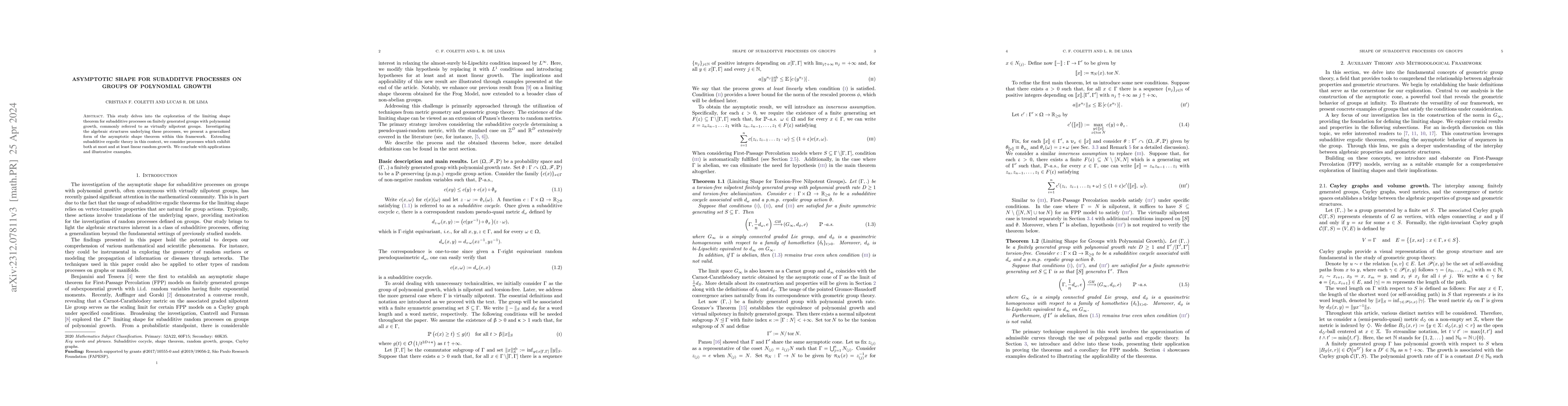 Thumbnail for Asymptotic shape for subadditve processes on groups of polynomial growth