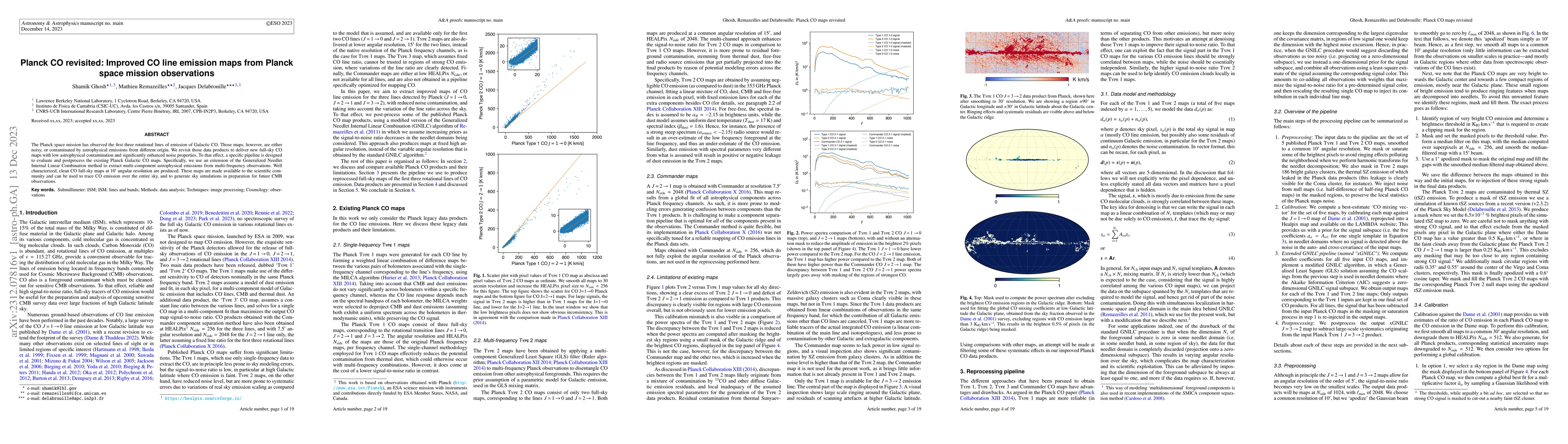 Thumbnail for Planck CO revisited: Improved CO line emission maps from Planck space
  mission observations