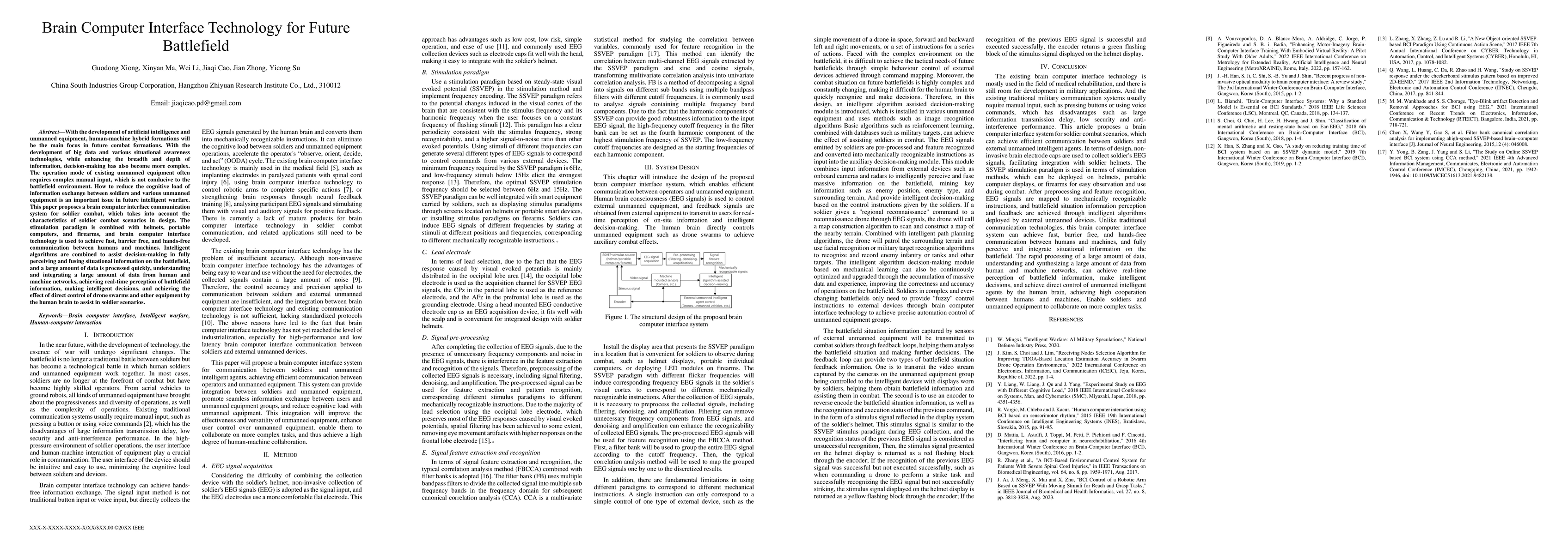 Thumbnail for Brain Computer Interface Technology for Future Battlefield