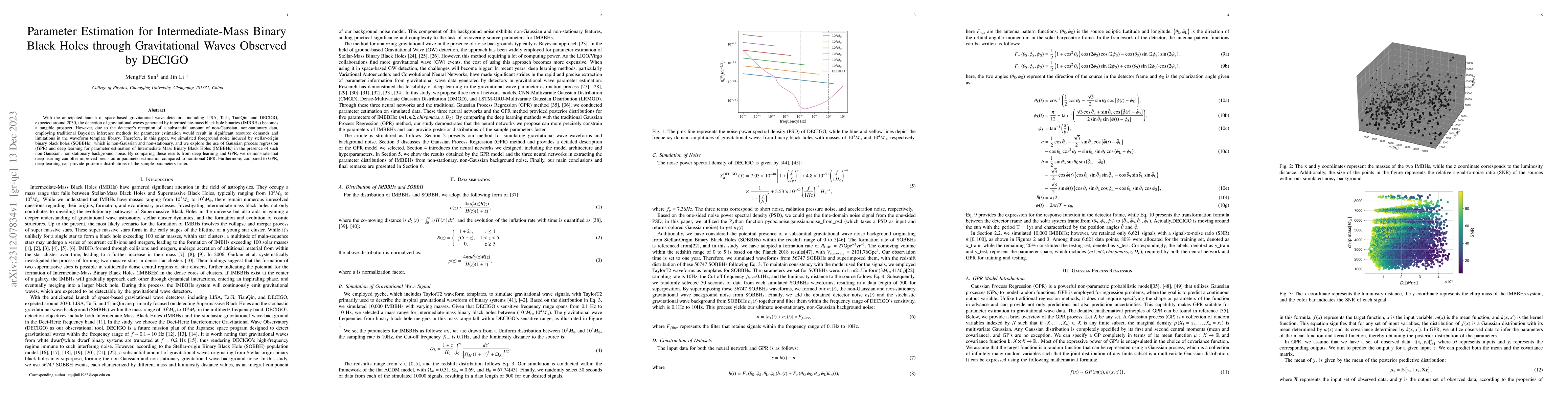 Thumbnail for Parameter Estimation for Intermediate-Mass Binary Black Holes through
  Gravitational Waves Observed by DECIGO