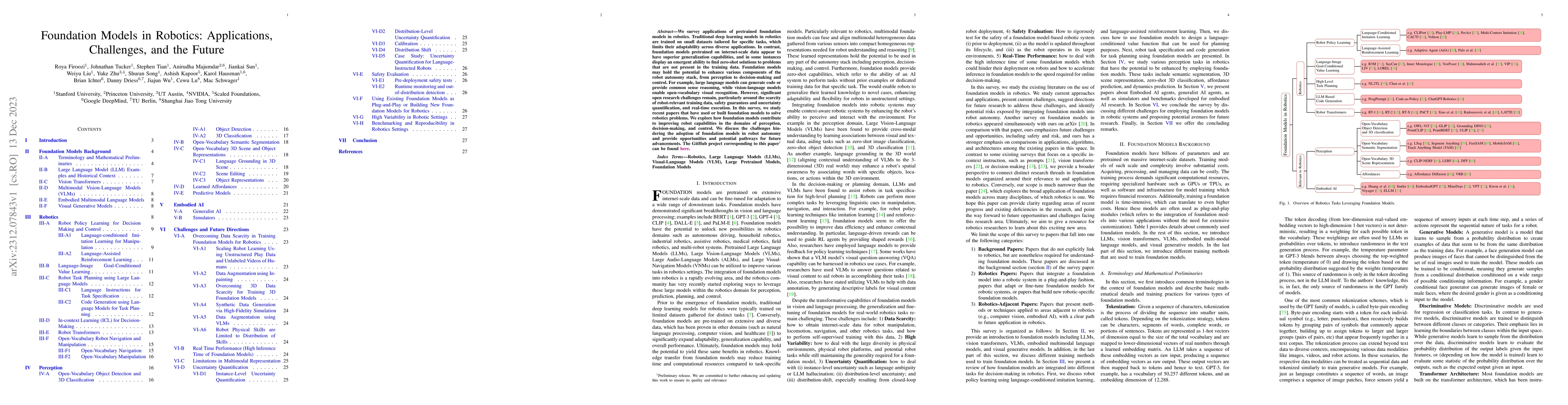 Thumbnail for Foundation Models in Robotics: Applications, Challenges, and the Future