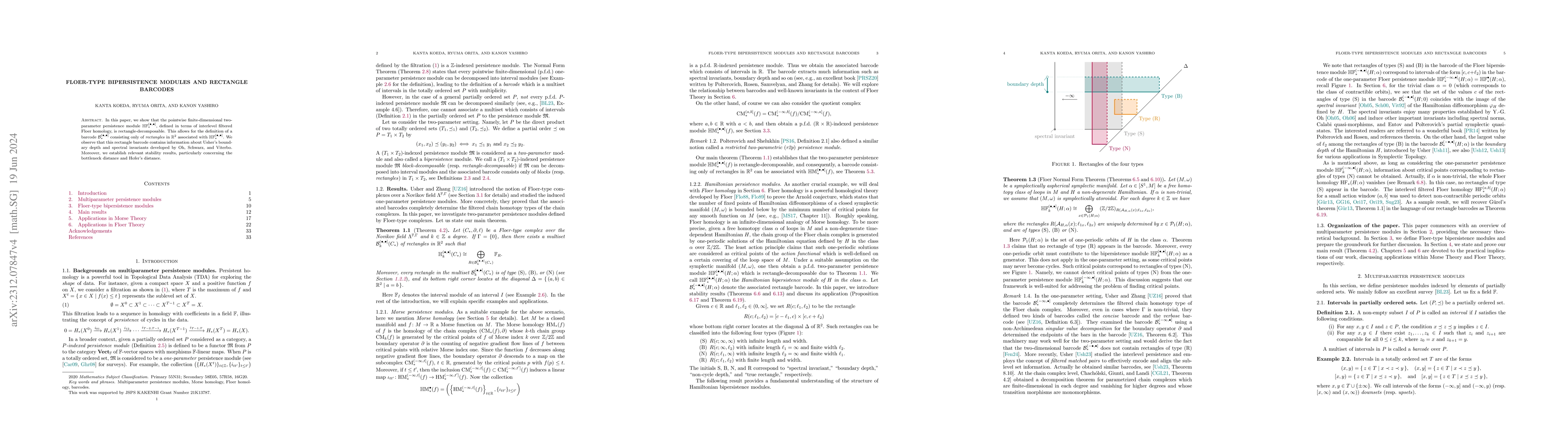 Thumbnail for Floer-type bipersistence modules and rectangle barcodes