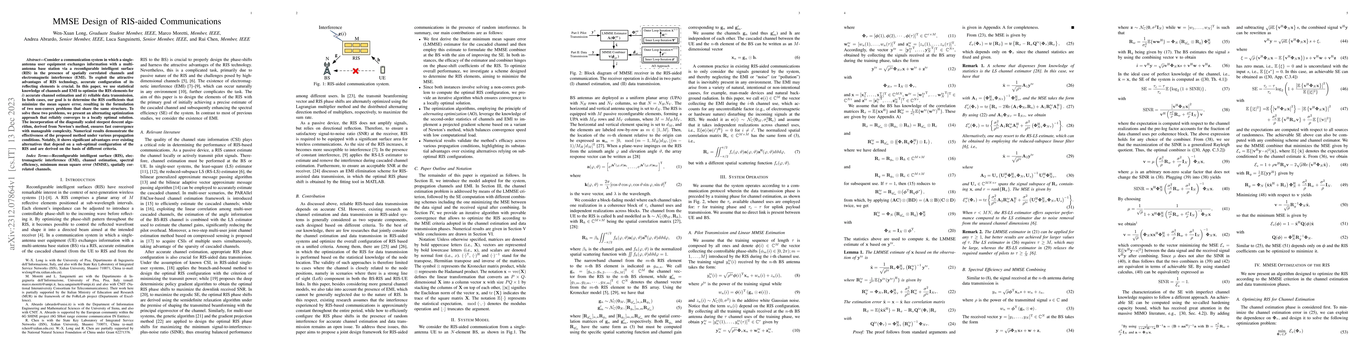 Thumbnail for MMSE Design of RIS-aided Communications