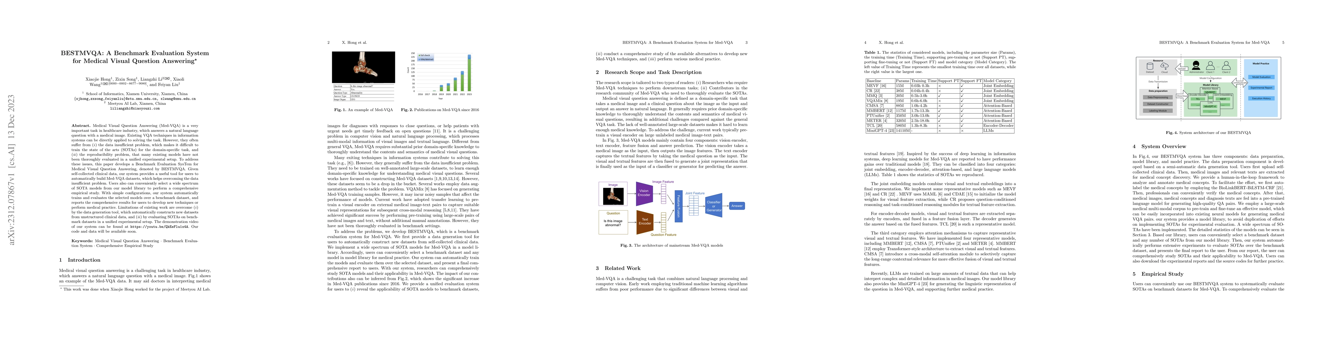 Thumbnail for BESTMVQA: A Benchmark Evaluation System for Medical Visual Question
  Answering