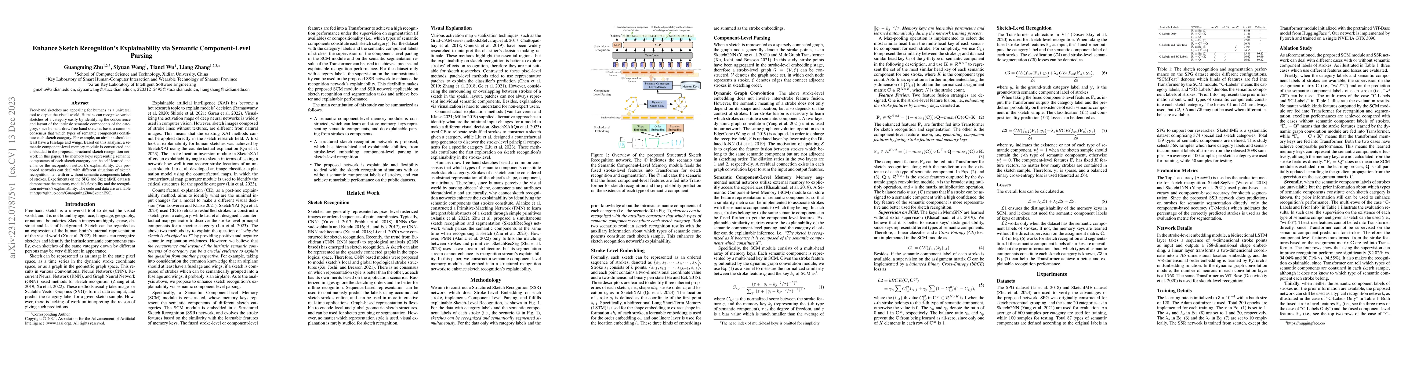 Thumbnail for Enhance Sketch Recognition's Explainability via Semantic Component-Level
  Parsing