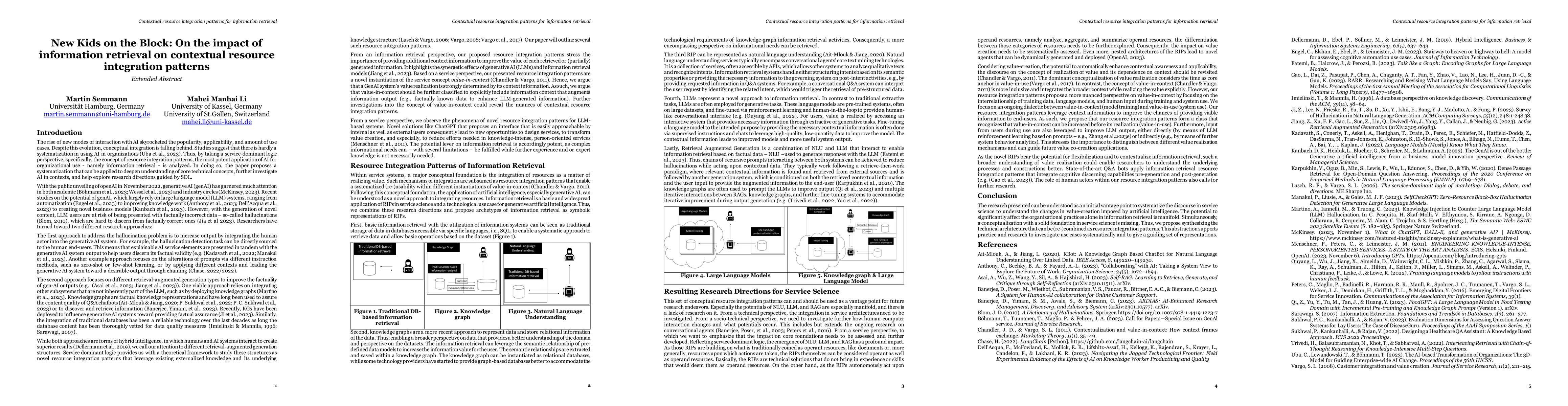 Thumbnail for New Kids on the Block: On the impact of information retrieval on
  contextual resource integration patterns