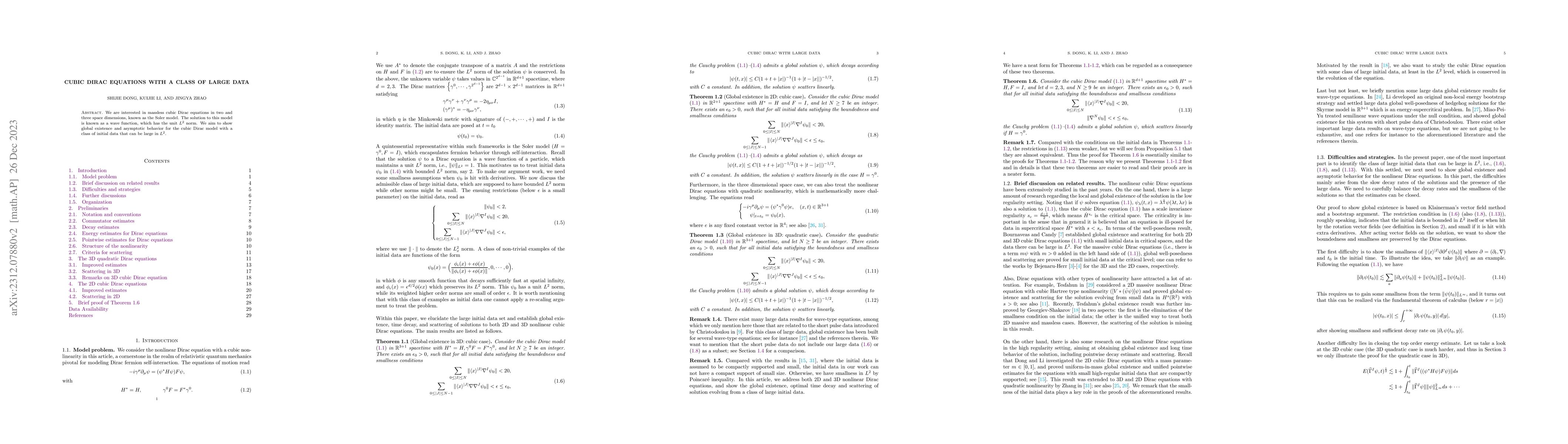 Thumbnail for Cubic Dirac equations with a class of large data