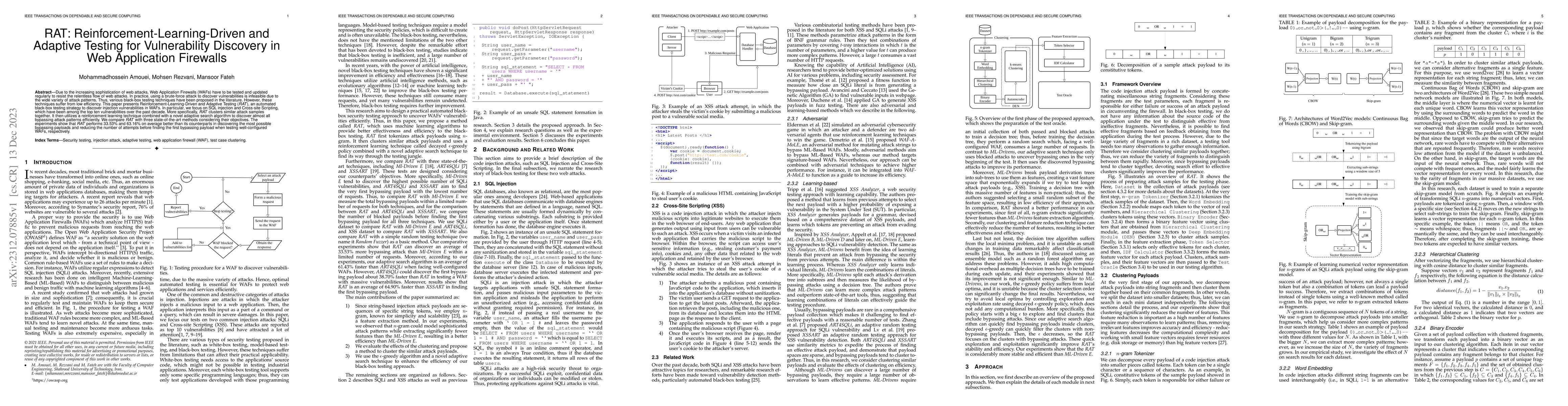 Thumbnail for RAT: Reinforcement-Learning-Driven and Adaptive Testing for
  Vulnerability Discovery in Web Application Firewalls