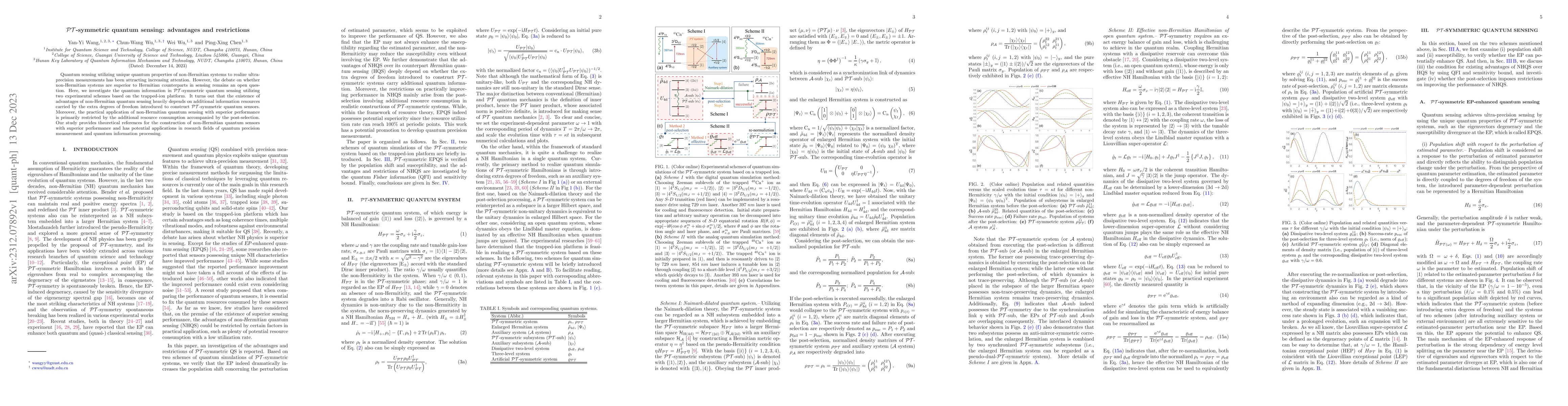 Thumbnail for PT-symmetric quantum sensing: advantages and restrictions