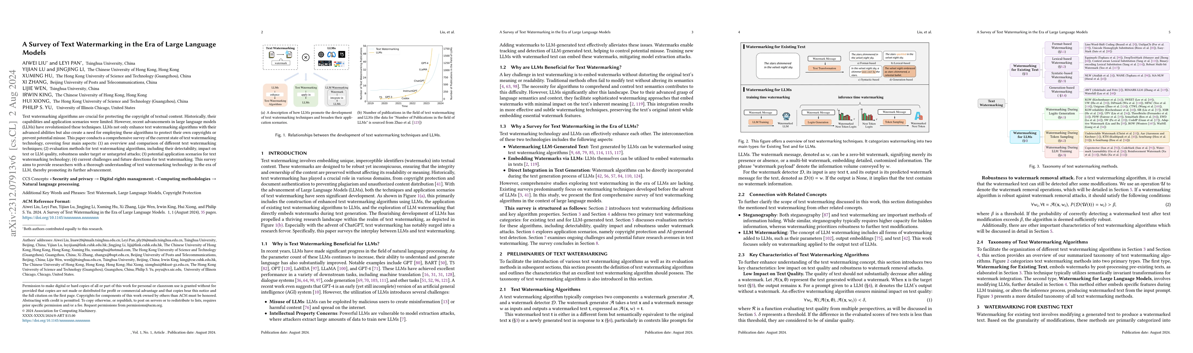 Thumbnail for A Survey of Text Watermarking in the Era of Large Language Models