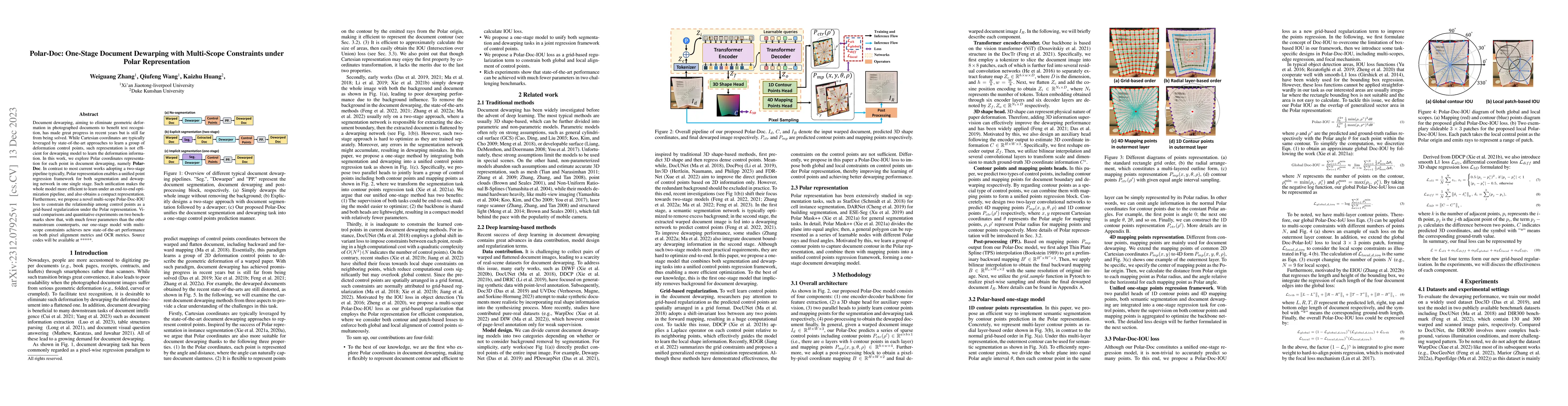 Thumbnail for Polar-Doc: One-Stage Document Dewarping with Multi-Scope Constraints
  under Polar Representation