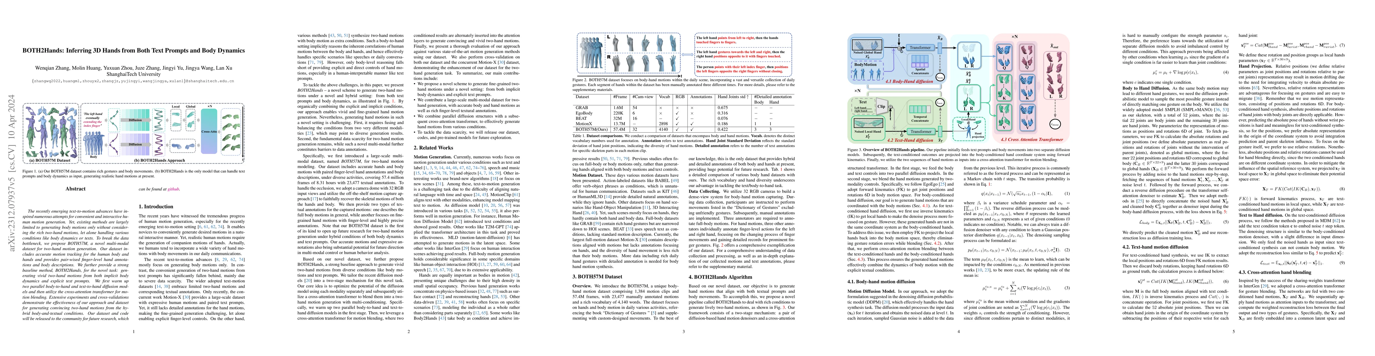 Thumbnail for BOTH2Hands: Inferring 3D Hands from Both Text Prompts and Body Dynamics