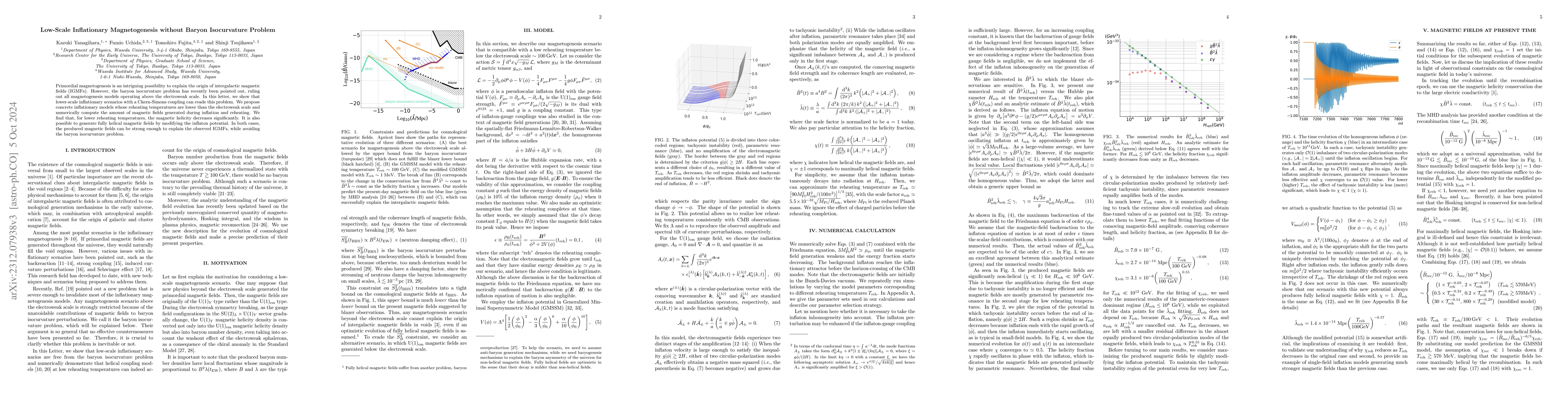 Thumbnail for Low-Scale Inflationary Magnetogenesis without Baryon Isocurvature
  Problem