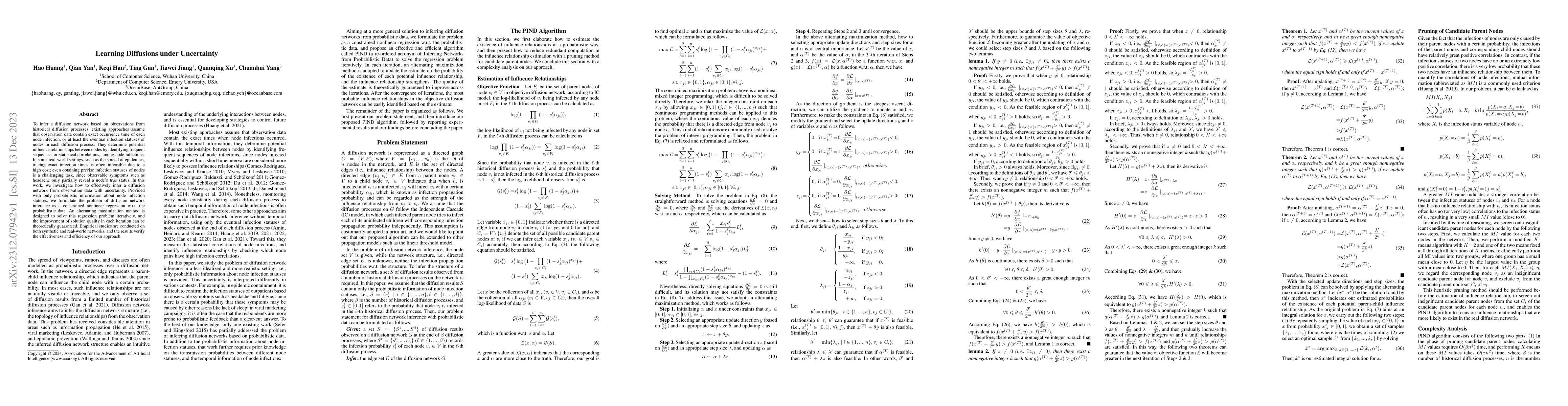 Thumbnail for Learning Diffusions under Uncertainty