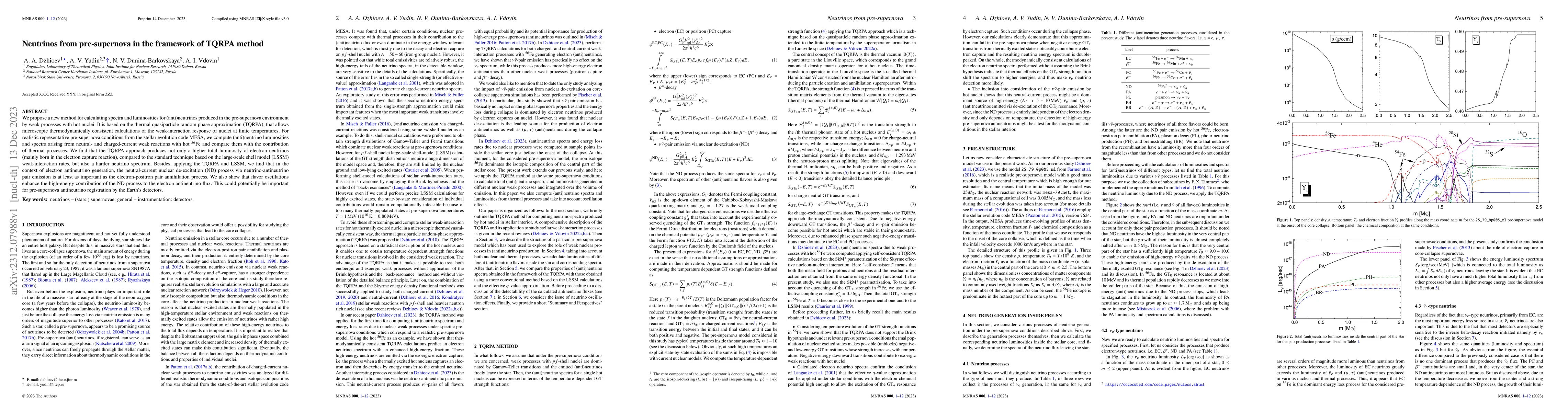 Thumbnail for Neutrinos from pre-supernova in the framework of TQRPA method