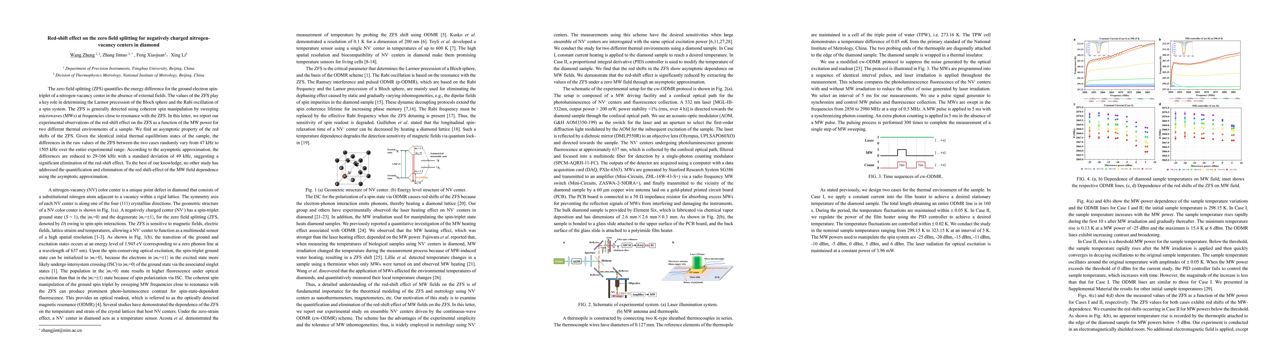 Thumbnail for Red-shift effect on the zero field splitting for negatively charged
  nitrogen-vacancy centers in diamond