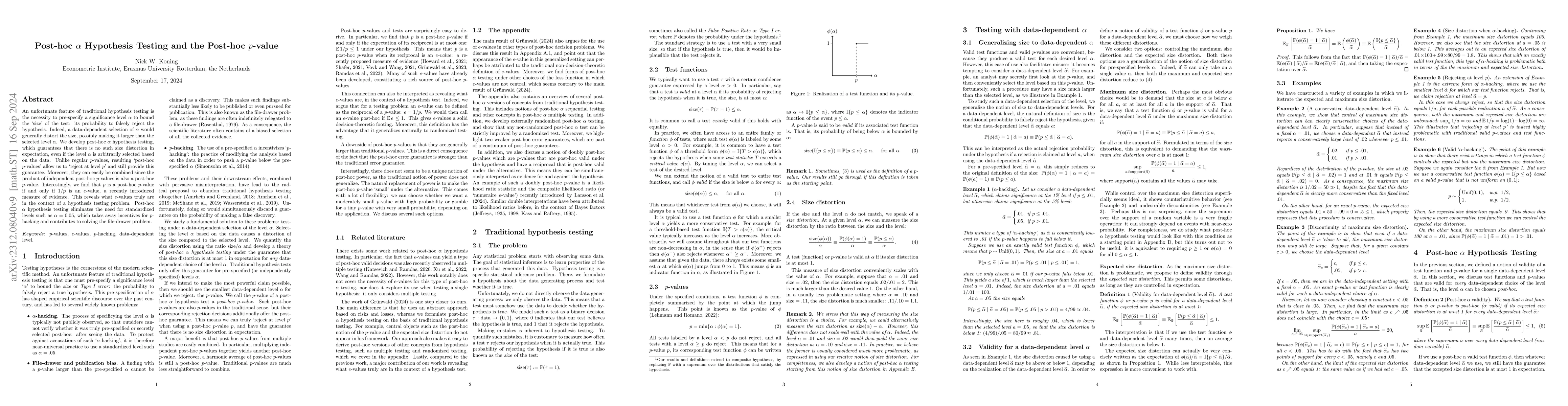 Thumbnail for Post-hoc Hypothesis Testing