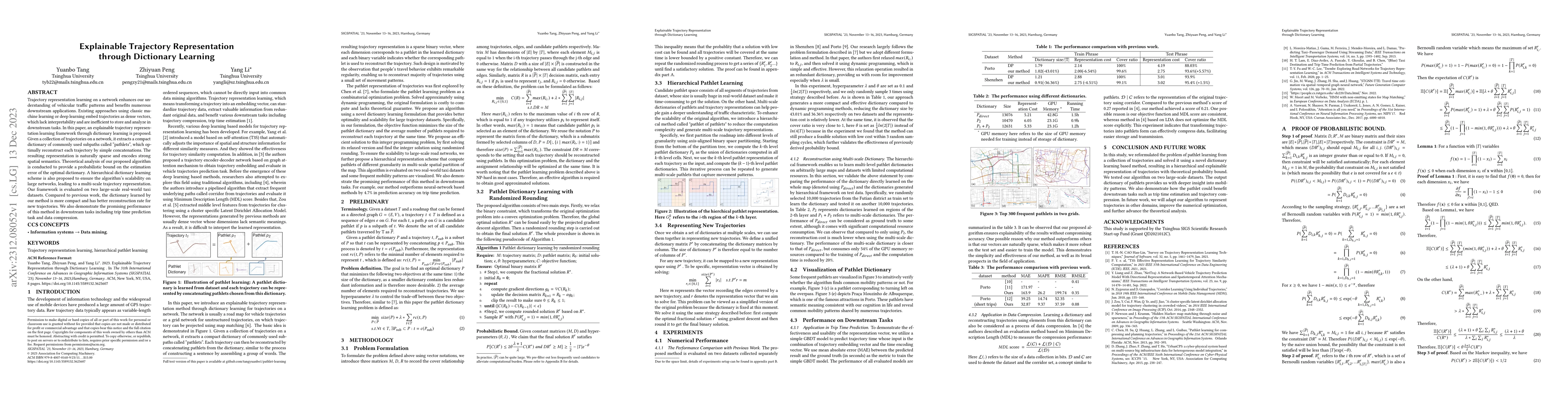 Thumbnail for Explainable Trajectory Representation through Dictionary Learning