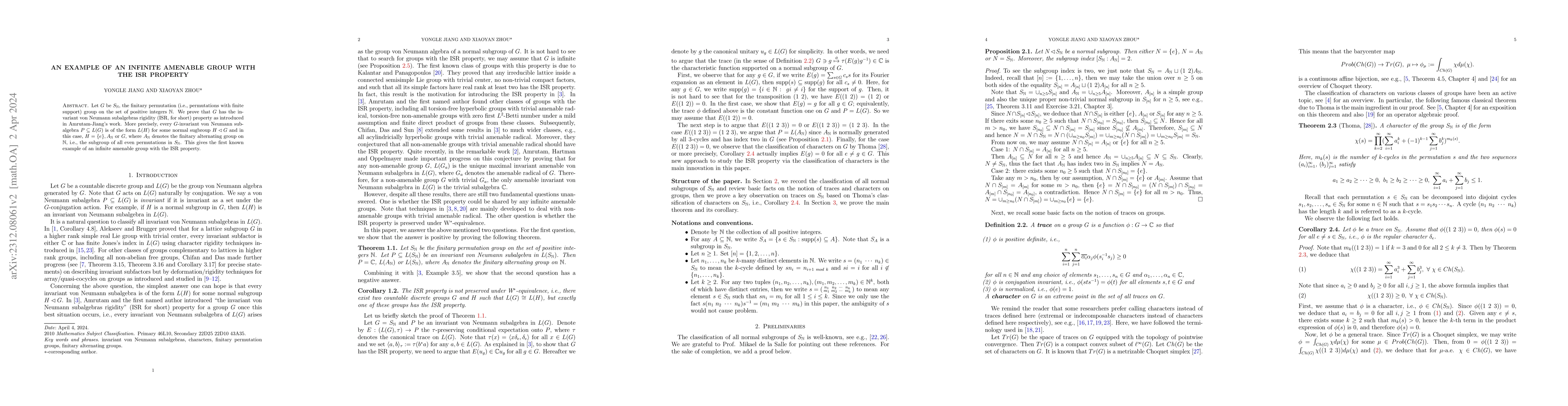 Thumbnail for An example of an infinite amenable group with the ISR property