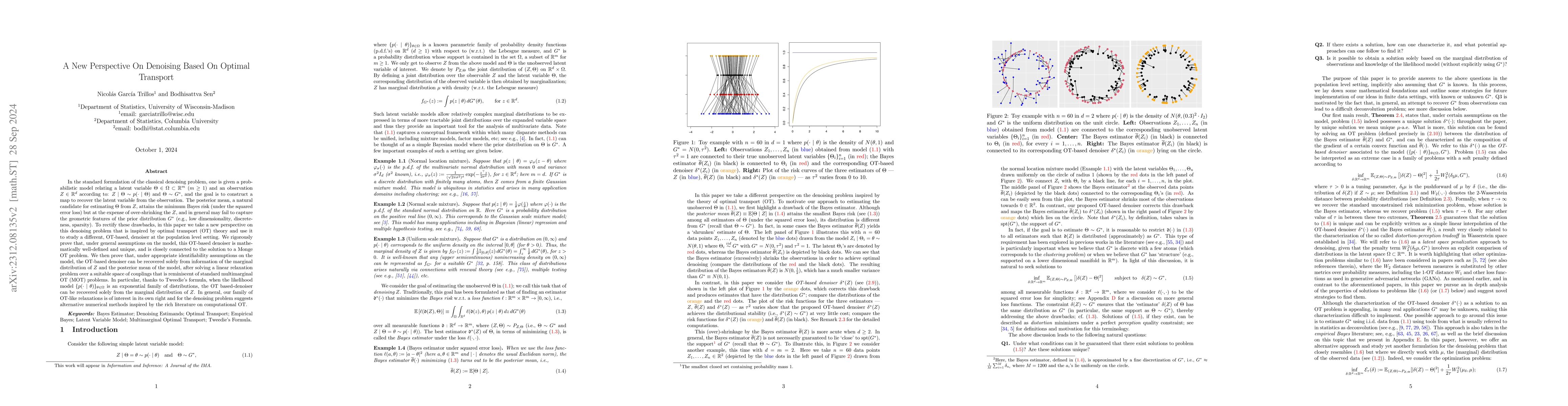 Thumbnail for A New Perspective On Denoising Based On Optimal Transport