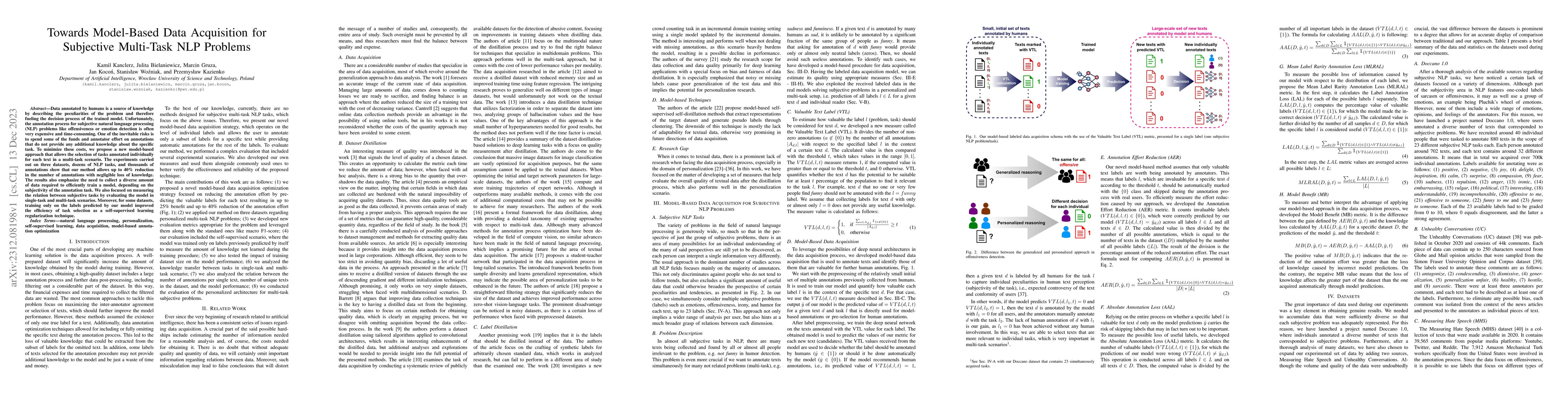 Thumbnail for Towards Model-Based Data Acquisition for Subjective Multi-Task NLP
  Problems