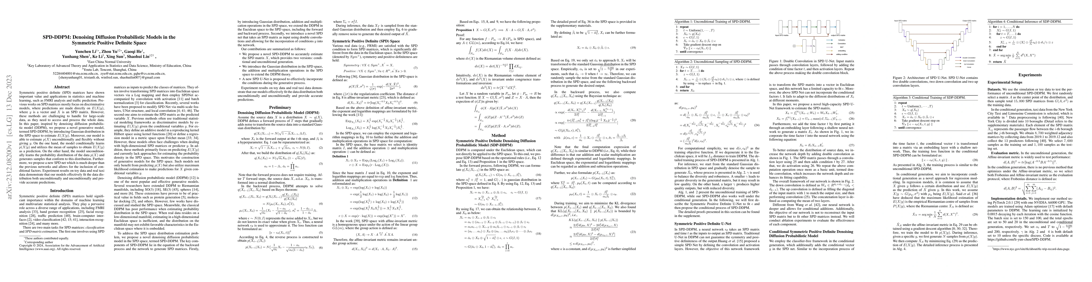 Thumbnail for SPD-DDPM: Denoising Diffusion Probabilistic Models in the Symmetric
  Positive Definite Space