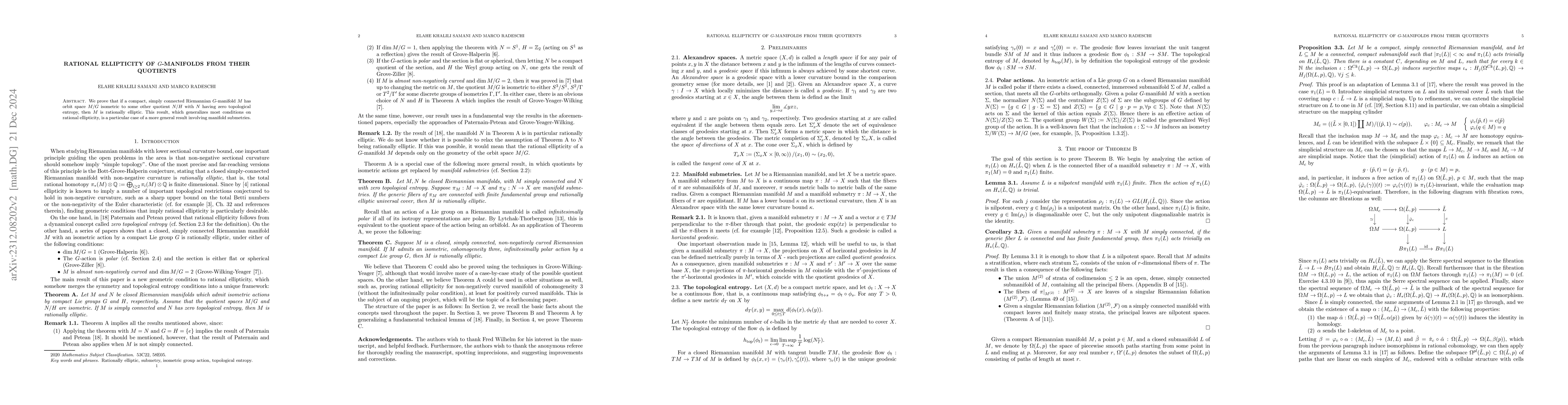 Thumbnail for Rational ellipticity of $G$-manifolds from their quotients