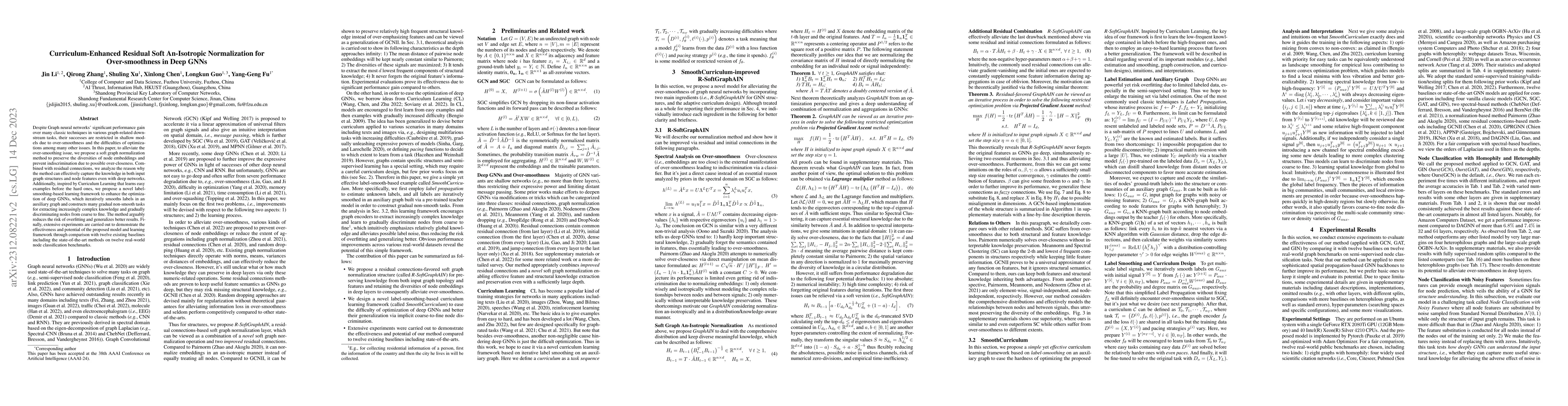 Thumbnail for Curriculum-Enhanced Residual Soft An-Isotropic Normalization for
  Over-smoothness in Deep GNNs