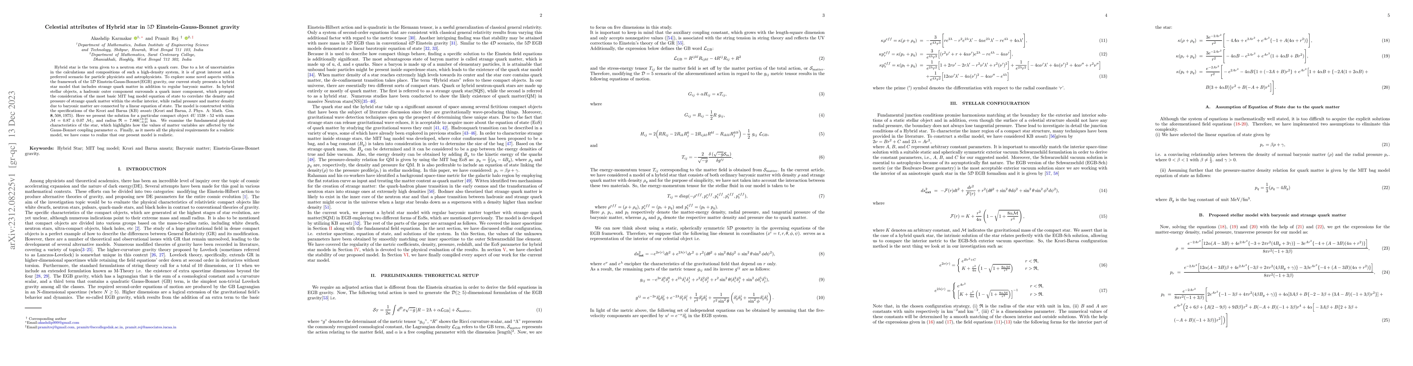 Thumbnail for Celestial attributes of Hybrid star in $5\mathcal{D}$
  Einstein-Gauss-Bonnet gravity