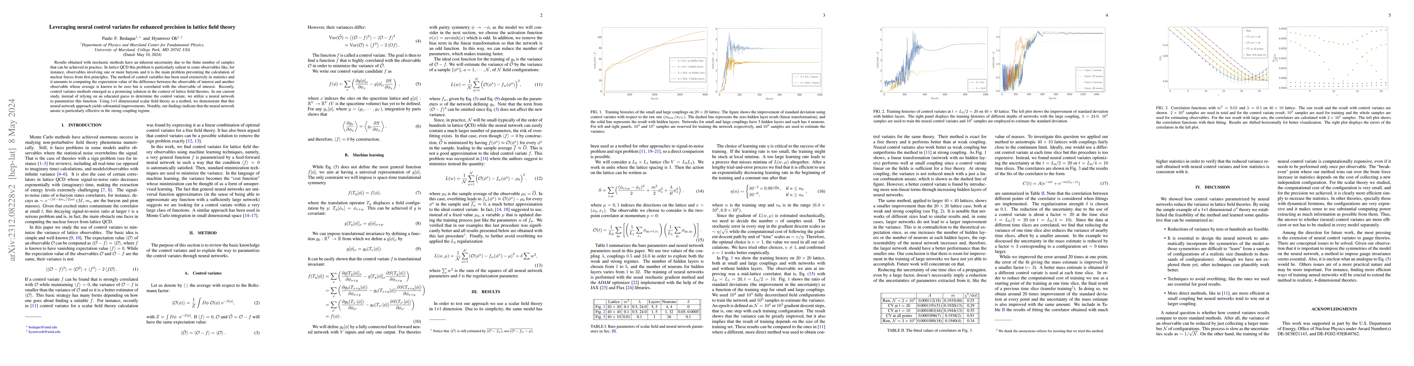 Thumbnail for Leveraging neural control variates for enhanced precision in lattice
  field theory